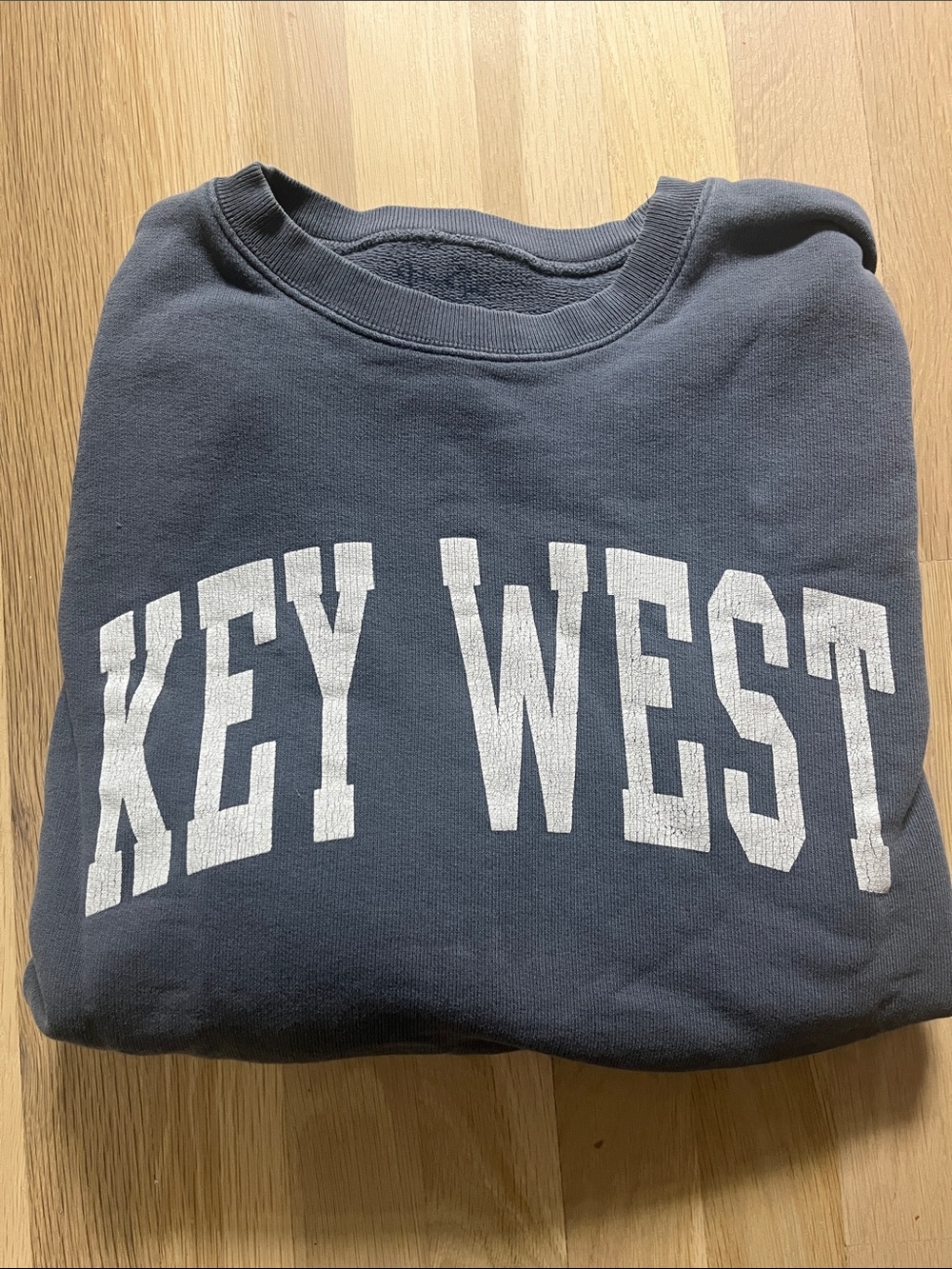 Brandy Melville Navy Blue KEY WEST Crewneck Sweatshirt